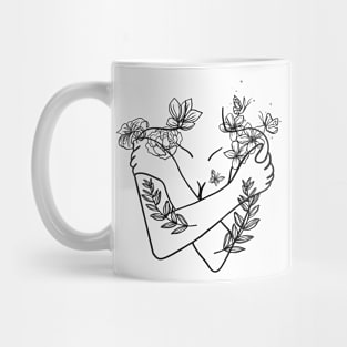 Line art woman Mug